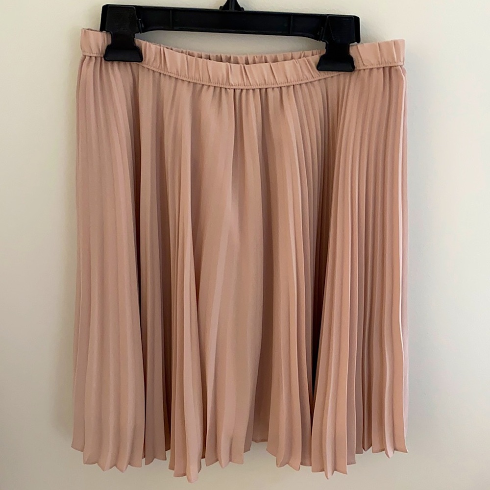 Banana Republic blush pleated skirt